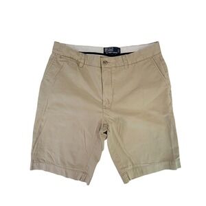 Polo Ralph Lauren Khaki Chino Shorts Mens Flat Front Casual Summer